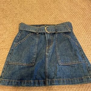 aeropostale belted jean skirt